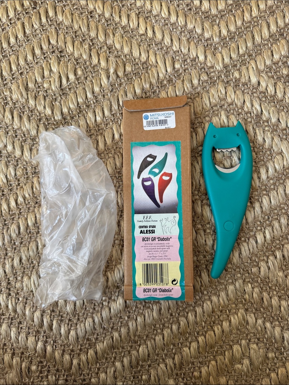 Alessi Diabolix Teal Bottle Opener